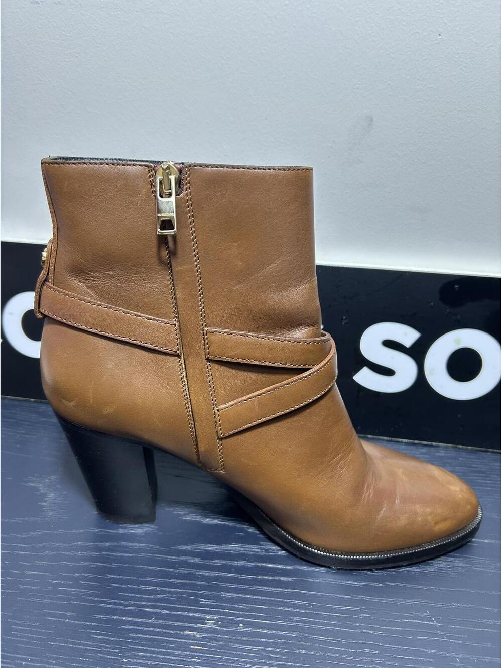 Burberry Brown Leather Bedford Boots - Made in Italy - Picture 2 of 9